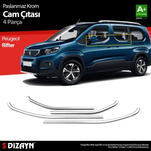 s-dizayn uyumlu Peugeot Rifter Krom Cam Çıtası 4 Prç. 2019 Üzeri A+ Kalite modelleri Oto Aksesuar Shop'de. Kaliteli malzeme, hızlı kargo ve güvenli alışverişle