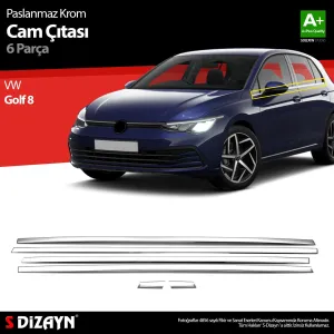 s-dizayn uyumlu VW Golf 8 HB Krom Cam Çıtası 6 Prç. 2020 Üzeri A+ Kalite modelleri Oto Aksesuar Shop'de. Kaliteli malzeme, hızlı kargo ve güvenli alışverişle