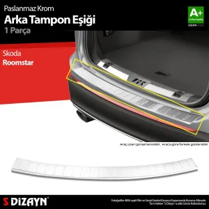 s-dizayn uyumlu Skoda Roomstar Krom Arka Tampon Eşiği 2006-2016 A+ Kalite modelleri Oto Aksesuar Shop'de. Kaliteli malzeme, hızlı kargo ve güvenli alışverişle