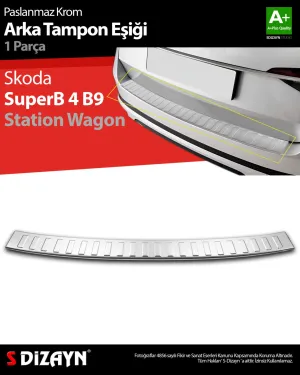 Skoda Superb 2015-2023 (3V) uyumlu B8 Makyajlı SW Krom Arka Tampon Eşiği 2019-2023 modelleri Oto Aksesuar Shop'de. Kaliteli malzeme, hızlı kargo ve güvenli