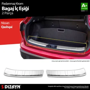 Nissan Qashqai 2013-2021 (J11) uyumlu Krom Bagaj İç Eşiği 2 Prç. 2017-2021 A+ Kalite modelleri Oto Aksesuar Shop'de. Kaliteli malzeme, hızlı kargo ve güvenli
