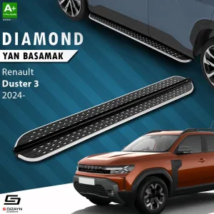 Renault Duster 3 Diamond Krom Yan Basamak 183 Cm 2024 Üzeri (P1310) A+ Kalite