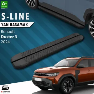 S-Dizayn Renault Duster 3 S-Line Siyah Yan Basamak 183 Cm 2024 Üzeri A+ Kalite thumb 1