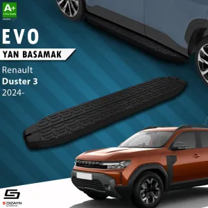 S-Dizayn Renault Duster 3 Evo Siyah Yan Basamak 183 Cm 2024 Üzeri A+ Kalite thumb 1