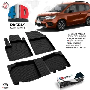 s-dizayn uyumlu Renault Kangoo 4D Havuzlu Paspas 2024 Üzeri A+ Kalite modelleri Oto Aksesuar Shop'de. Kaliteli malzeme, hızlı kargo ve güvenli alışverişle