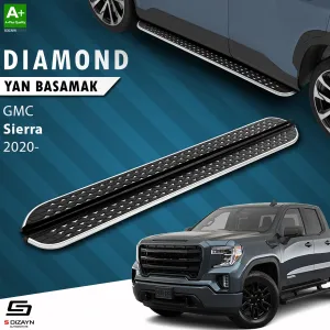 S-Dizayn GMC Sierra 5 Uzun Şase Diamond Krom Yan Basamak 253 Cm 2020 Üzeri A+ Kalite thumb 1