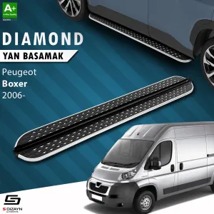 S-Dizayn Peugeot Boxer 3 Orta Şase Diamond Krom Yan Basamak 253 Cm 2006 Üzeri A+ Kalite thumb 1