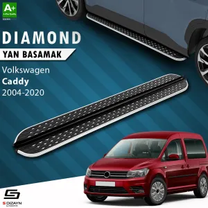 Drs Tuning Vw Caddy 3 Uzun Şase Diamond Krom Yan Basamak 223 Cm 2004-2020 A+ Kalite