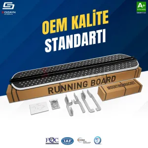 Drs Tuning VW Caddy 3 Uzun Şase Diamond Krom Yan Basamak 223 Cm 2004-2020 A+ Kalite - Görsel 2