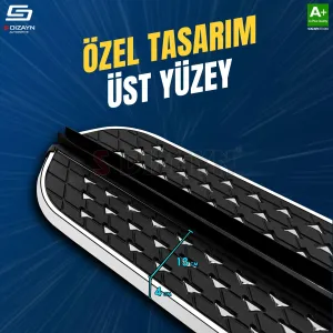 Drs Tuning VW Caddy 3 Uzun Şase Diamond Krom Yan Basamak 223 Cm 2004-2020 A+ Kalite - Görsel 3