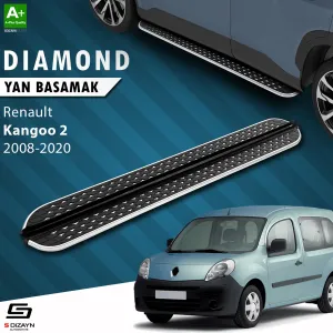 Renault Kangoo 2 Uzun Şase Diamond Krom Yan Basamak 223 Cm 2008-2020 A+ Kalite