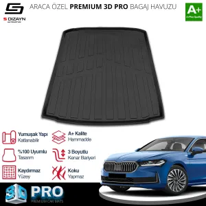 Skoda Superb 2023-Günümüz (NZ) uyumlu 3D Pro Bagaj Havuzu 2024 Üzeri A+ Kalite modelleri Oto Aksesuar Shop'de. Kaliteli malzeme, hızlı kargo ve güvenli