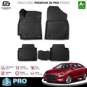 Hyundai Elantra 2020-Günümüz (CN7) uyumlu 3D Pro Havuzlu Paspas 2020 Üzeri A+ Kalite modelleri Oto Aksesuar Shop'de. Kaliteli malzeme, hızlı kargo ve güvenli