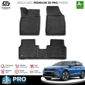 s-dizayn uyumlu Skoda Elroq 3D Pro Havuzlu Paspas 2024 Üzeri A+ Kalite modelleri Oto Aksesuar Shop'de. Kaliteli malzeme, hızlı kargo ve güvenli alışverişle