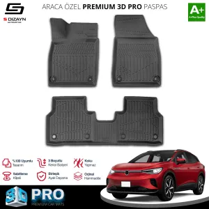 Volkswagen ID.4 3D Pro Havuzlu Paspas 2024 Üzeri A+ Kalite