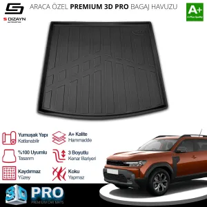 S-Dizayn Renault Duster 4X2 3D Pro Bagaj Havuzu 2024 Üzeri A+ Kalite thumb 1