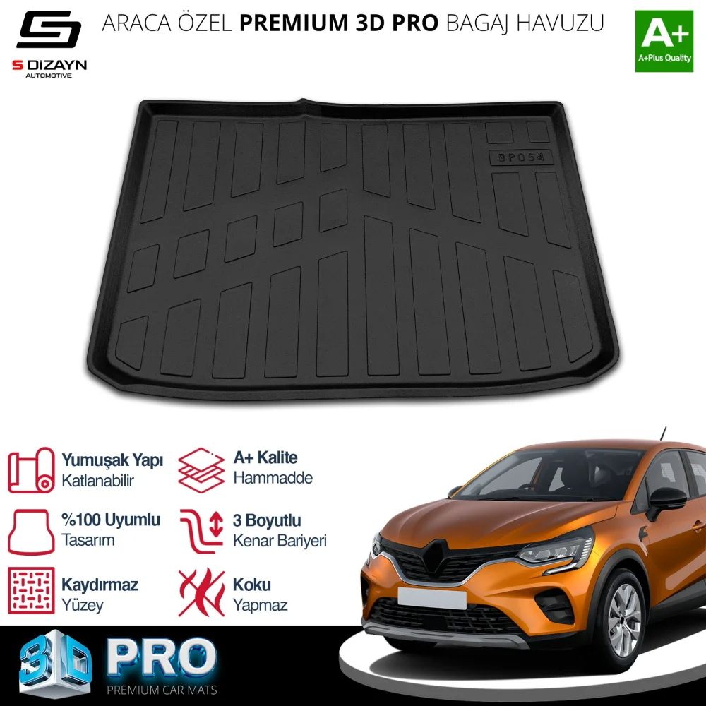 Drs Tuning Renault Captur 3D Pro Bagaj Havuzu 2019 Üzeri A+ Kalite