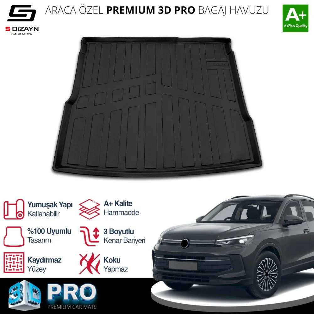 Drs Tuning VW Tiguan 3D Pro Bagaj Havuzu Üst Bagaj 2024 Üzeri A+ Kalite