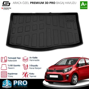 Kia Picanto 2017-Günümüz (JA) uyumlu 3D Pro Bagaj Havuzu 2017 Üzeri A+ Kalite modelleri Oto Aksesuar Shop'de. Kaliteli malzeme, hızlı kargo ve güvenli