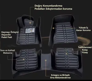 Chery Tiggo 7 Uyumlu 2021 Sonrası 5D Havuzlu Karbon Dizayn Paspas Seti - Görsel 3