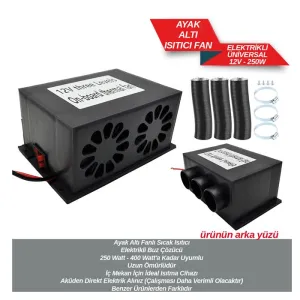 Cenk Oto uyumlu ELEKTRİKLİ FANLI ISITICI AYAK ALTI 12V 250W modelleri Oto Aksesuar Shop'de. Kaliteli malzeme, hızlı kargo ve güvenli alışverişle hemen