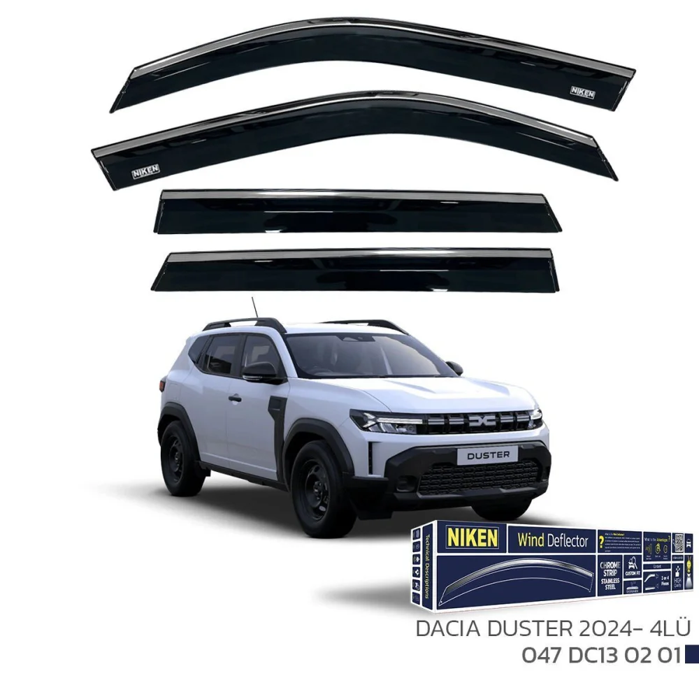 RENAULT DUSTER 2024 - KROMLU CAM RÜZGARLIĞI 4LÜ