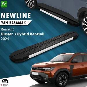 S-Dizayn Renault Duster 3 Hybrid Benzinli NewLine Aluminyum Yan Basamak 183 Cm 2024 Üzeri A+ Kalite thumb 1