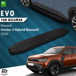 Renault Duster 3 Hybrid Benzinli Evo Siyah Yan Basamak 183 Cm 2024 Üzeri (P1310) A+ Kalite