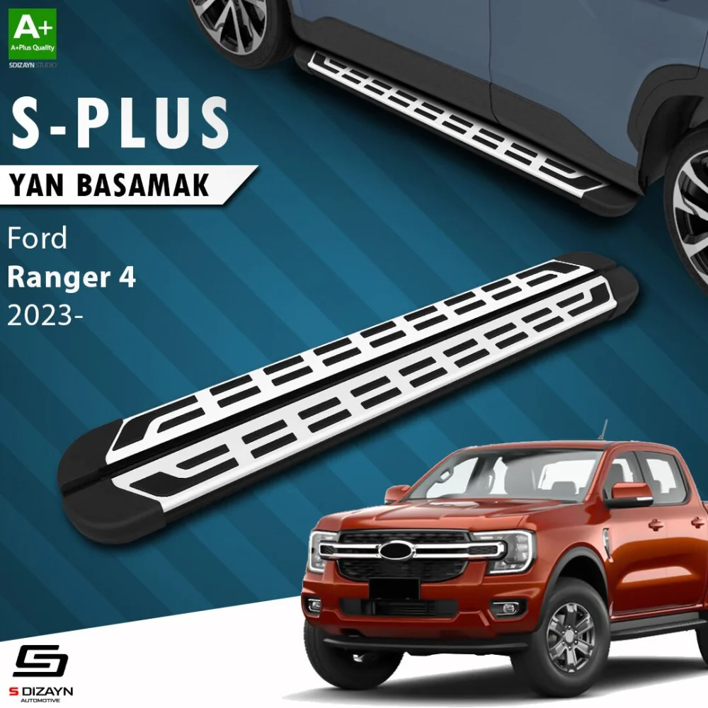S-Dizayn Ford Ranger 4 S-Plus Gri Yan Basamak 203 Cm 2023 Üzeri A+ Kalite