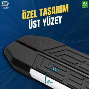 S-Dizayn VW Amarok 2 NewLine Aluminyum Yan Basamak 203 Cm 2023 Üzeri A+ Kalite thumb 3