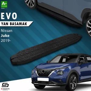 Nissan Juke 2019-Günümüz (F16) uyumlu 2 Evo Siyah Yan Basamak 173 Cm 2019 Üzeri A+ Kalite modelleri Oto Aksesuar Shop'de. Kaliteli malzeme, hızlı kargo ve
