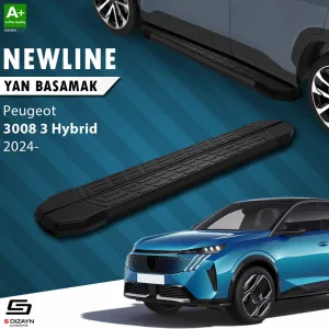 S-Dizayn Peugeot 3008 3 Hybrid NewLine Siyah Yan Basamak 183 Cm 2024 Üzeri A+ Kalite thumb 1