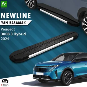 S-Dizayn Peugeot 3008 3 Hybrid NewLine Krom Yan Basamak 183 Cm 2024 Üzeri A+ Kalite thumb 1