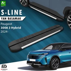 S-Dizayn Peugeot 3008 3 Hybrid S-Line Aluminyum Yan Basamak 183 Cm 2024 Üzeri A+ Kalite thumb 1