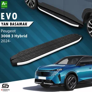 S-Dizayn Peugeot 3008 3 Hybrid Evo Aluminyum Yan Basamak 183 Cm 2024 Üzeri A+ Kalite thumb 1