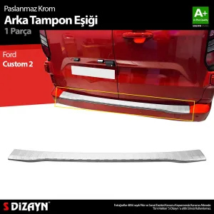 s-dizayn uyumlu Ford Tourneo Custom Krom Arka Tampon Eşiği 2023 Üzeri A+ Kalite modelleri Oto Aksesuar Shop'de. Kaliteli malzeme, hızlı kargo ve güvenli