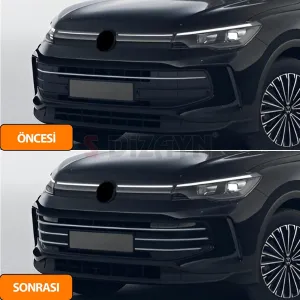 S-Dizayn VW Tiguan 3 Krom Ön Tampon Çıtası 6 Prç. 2024 Üzeri A+ Kalite thumb 5