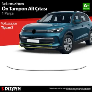 s-dizayn uyumlu VW Tiguan 3 Krom Ön Tampon Alt Çıtası 2024 Üzeri A+ Kalite modelleri Oto Aksesuar Shop'de. Kaliteli malzeme, hızlı kargo ve güvenli alışverişle
