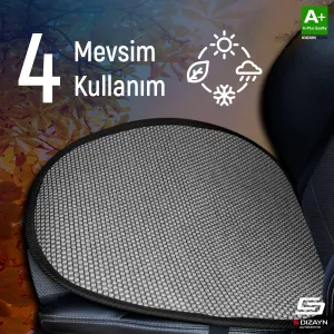S-Dizayn Oto Koltuk Koruyucu Alt Minder Füme Universal 2+1 Parça Ön Arka A+ Kalite thumb 4