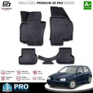 VW Golf 4 3D Pro Havuzlu Paspas 1997-2005 A+ Kalite
