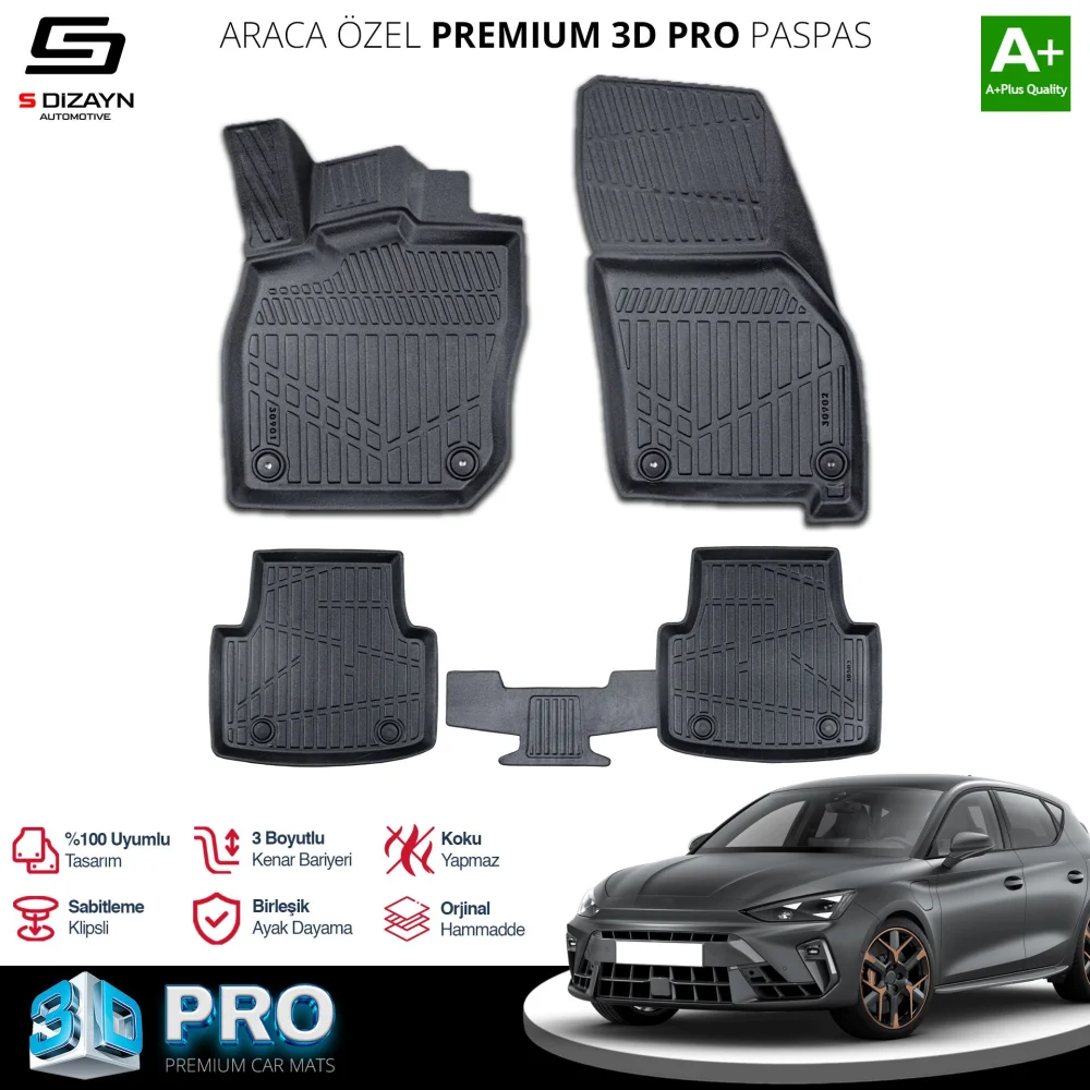 Drs Tuning Cupra Leon 3D Pro Havuzlu Paspas 2023 Üzeri A+ Kalite