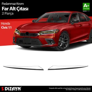 Honda Civic 2021-Günümüz (FE1) uyumlu Krom Far Alt Çıtası 2 Prç. 2021 Üzeri A+ Kalite modelleri Oto Aksesuar Shop'de. Kaliteli malzeme, hızlı kargo ve güvenli