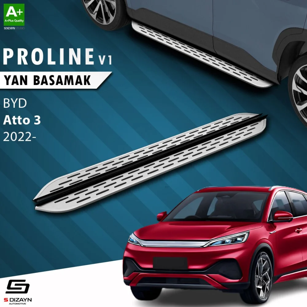 BYD Atto 3 OEM Still Pro V1 Aluminyum Yan Basamak 183 Cm 2022 Üzeri