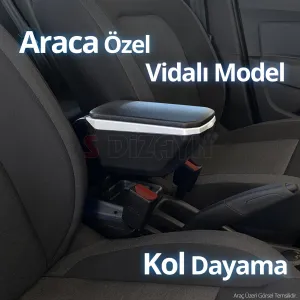 S-Dizayn VW Polo 6 Makyajlı Kol Dayama Kolçak ABS Vidalı Gri 2021 Üzeri A+ Kalite thumb 5