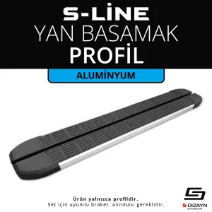 S-Line Aluminyum Yan Basamak Profil 183 Cm Etekli 36Lık