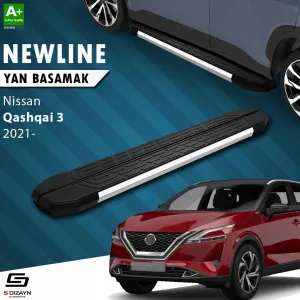 Nissan Qashqai 2021-Günümüz (J12) uyumlu 3 NewLine Krom Yan Basamak 173 Cm 2021 Üzeri A+ Kalite modelleri Oto Aksesuar Shop'de. Kaliteli malzeme, hızlı kargo