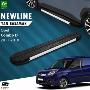S-Dizayn Opel Combo D Uzun Şase NewLine Aluminyum Yan Basamak 223 Cm 2011-2018 A+ Kalite thumb 1