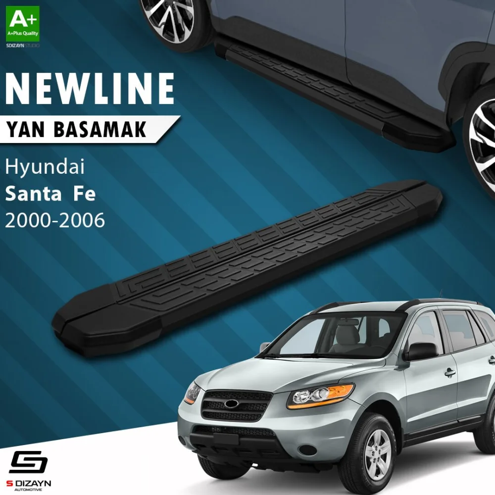Hyundai Santa Fe NewLine Siyah Yan Basamak 163 Cm 2000-2006 A+ Kalite