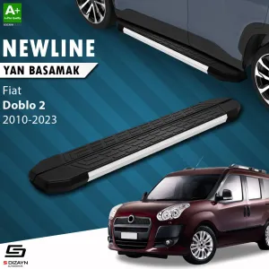 S-Dizayn Fiat Doblo 2 Uzun Şase NewLine Aluminyum Yan Basamak 223 Cm 2015-2023 A+ Kalite thumb 1
