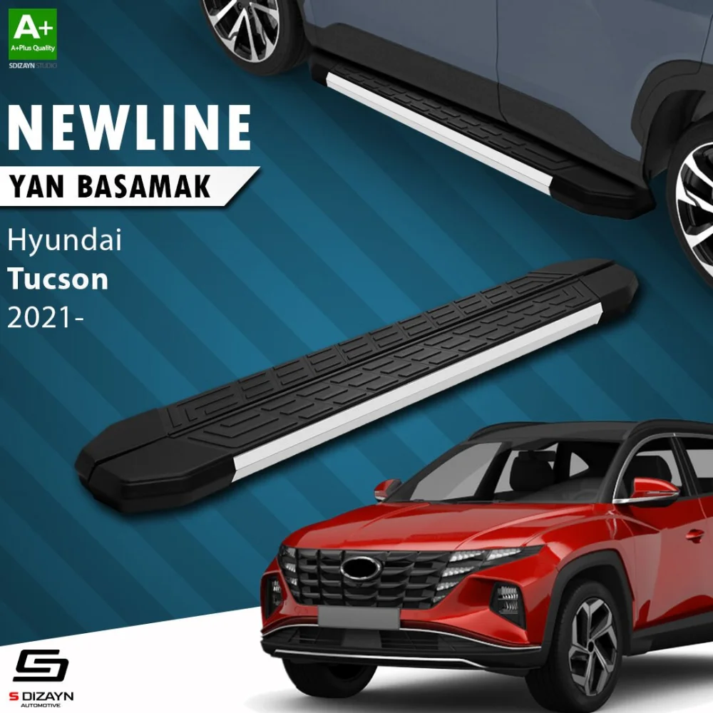 S-Dizayn Hyundai Tucson 4 NewLine Aluminyum Yan Basamak 173 Cm 2021-2024 A+ Kalite